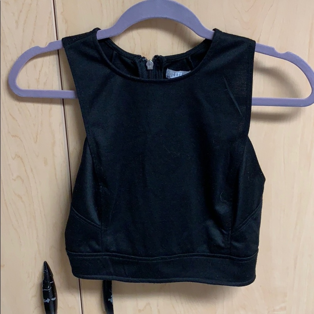 UO black crop top